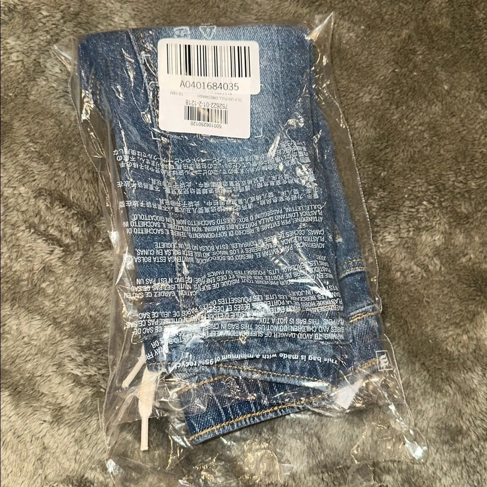 Old Navy Toddler Denim Jeans in Blue with Drawstring size 12-18 months NEW!